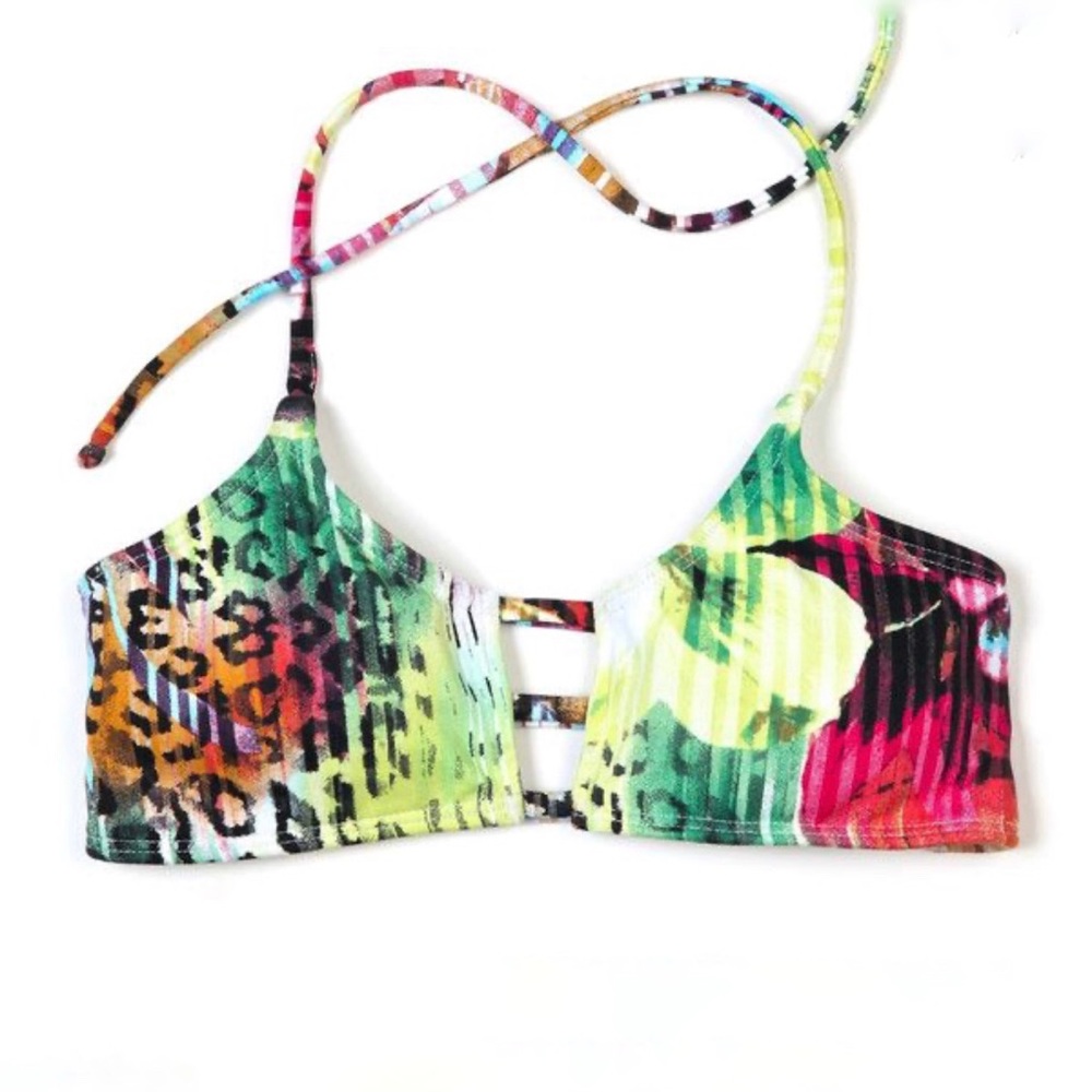 Midori Bikini Sole Mau Loa Top Bandeau Halter XS